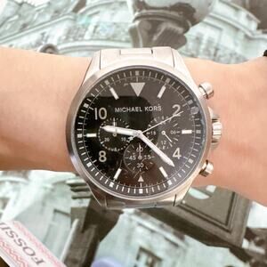 Michael Kors MK8826 Oversized Gage Silver-Tone Men's Watch